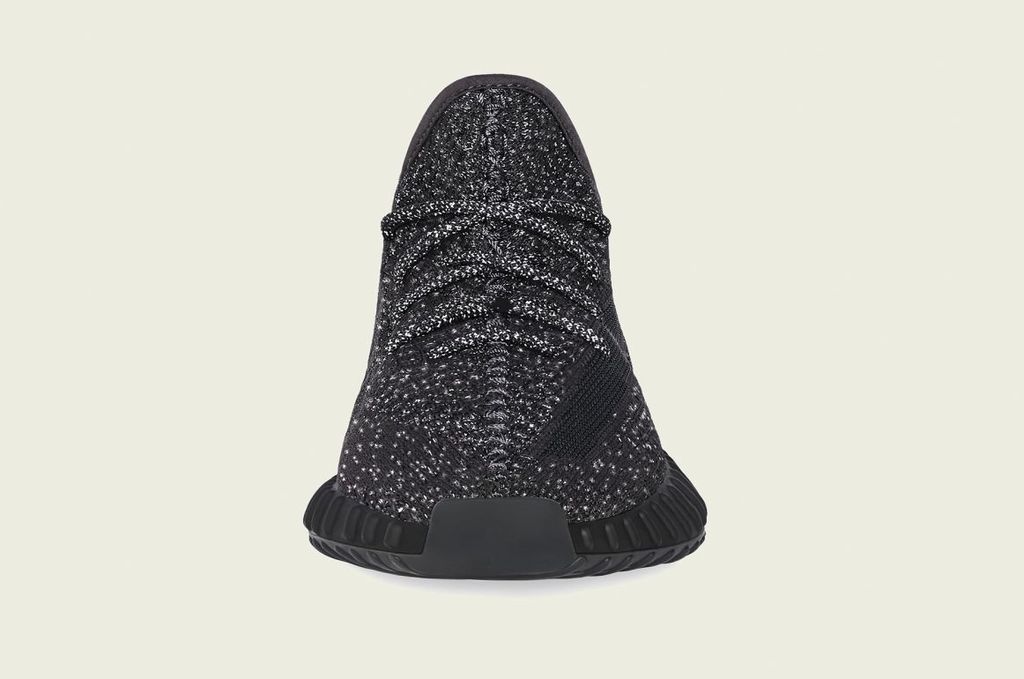 Adidas black cheap reflective yeezy