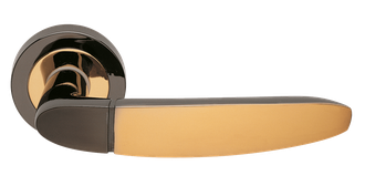Дверные ручки Morelli Luxury SAIL NNO Цвет - Черный хром/золото