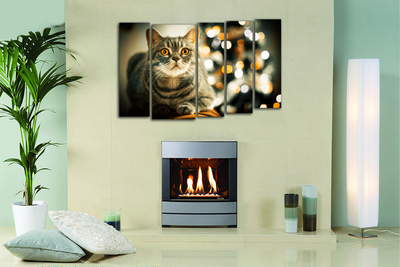 Модульная картина "Спокойствие в огнях"