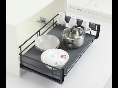 DARK LINE Корзина выдвижная 60 с доводчиком, черный