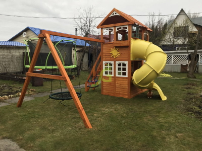 Детская площадка IgraGrad Клубный домик 2 с трубой Luxe