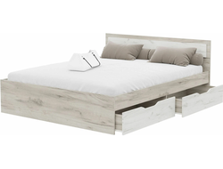 Спальня ГАРМОНИЯ - КР 604 Кровать 1600 Дуб Крафт Серый/Дуб Крафт Белый