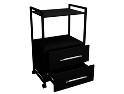 Рабочий столик мастера с 2-мя ящиками на колесах Лофт - Cobra Black