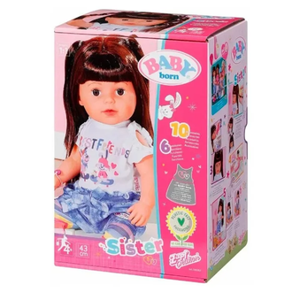 Zapf Creation AG Кукла Кукла Сестричка Брюнетка 43 см, 830-352