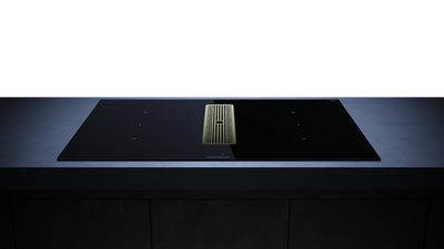 Индукционная варочная панель с вытяжкой Kuppersbusch KMI 8350.0 SR Gold