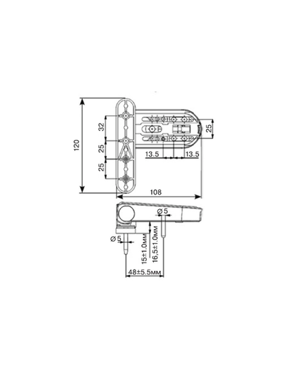 Петля усиленная дверная Elementis