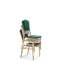 Стул на металлокаркас Арналд зеленый / золотой