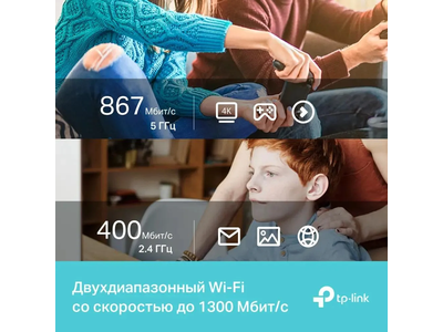 Сетевой адаптер TP-Link Archer T3U NANO USB 2.0 Черный