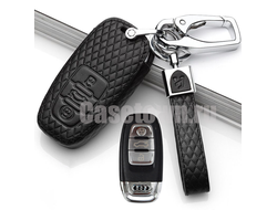 Чехол для смарт ключа Audi A4, A5, A6 и др (2007-2015) king кожа