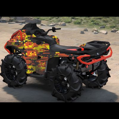 Комплект виниловых наклеек для квадроцикла BRP Outlander MAX XT-P 1000R G3 защищенные броней #10463