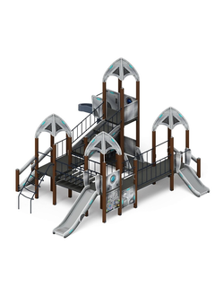 Серия «Космопорт» (серый) ДИК 2.14.02-01 H=750 H=1200 H=2000 винтовой скат игровой комплекс