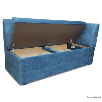 Кухонный ДИВАН "ФОРУМ-8" с боковой спинкой, Синий Правый