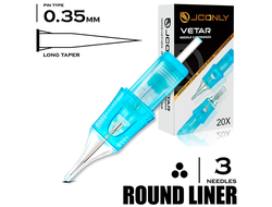 3 RLLT/0,35mm - Round Liner Long Taper "JCONLY VETAR"