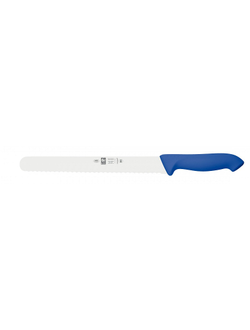 Нож для нарезки 250/400 мм. c волн. кромкой, синий HoReCa Icel /1/6/
