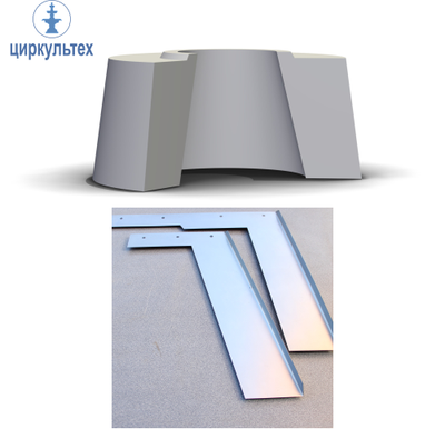 Профильные ножи для изготовления фонтана высотой 2,1м. (Сталь 3.)