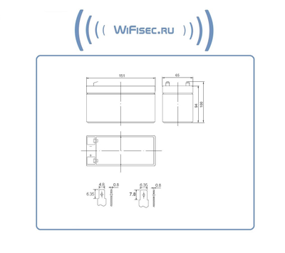 Delta, Cвинцово-кислотная аккумуляторная батарея серии DT (АКБ 12-7)