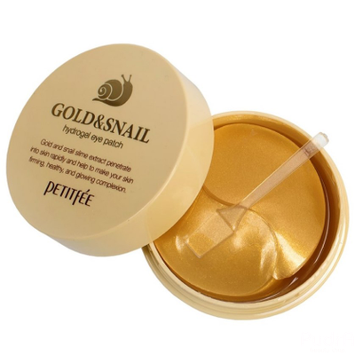 PETITFEE Патчи гидрогелевые с золотом и муцином улитки Hydro Gel Eye Patch Gold Snail, 60 шт