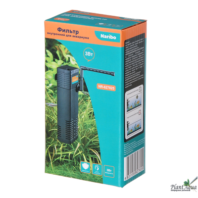 Фильтр внутренний Naribo 3Вт, 300л/ч, h.max 0,5м, для аквариума 15-30л