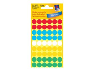 Этикетки маркеры разноцветные, d=12мм