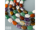 Микс камней овалы 18х12,7-13 мм, цена за нить 19 см