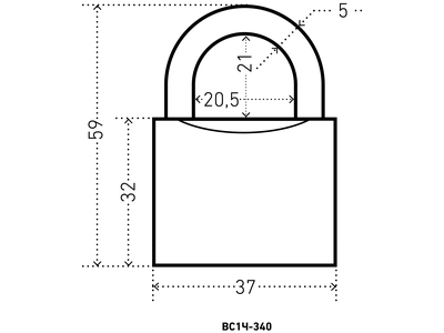 Замок навесной Аллюр 340 [8048]