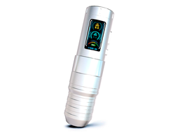 Беспроводная тату машинка WOS E50 Pro Stroke 3.0-5.0mm Silver (держатель 32мм)