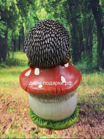 ЁЖИК на грибе 29*19см   1,3кг   полистоун Россия 1458/012581