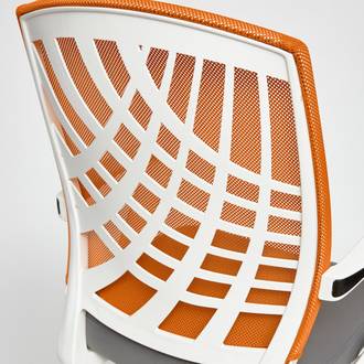 Кресло компьютерное «Ray» (Серая ткань + Оранжевая сетка)