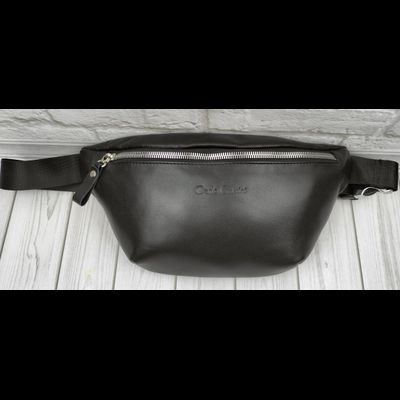 Кожаная поясная сумка Canello black (арт. 7004-01)