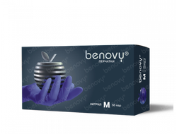 BENOVY NITRILE MULTICOLOR сиренево-ГОЛУБЫЕ размер S