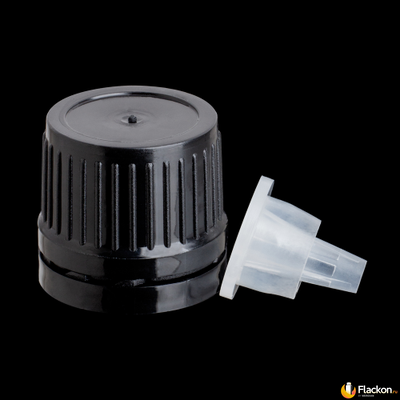 Резьбовой колпачок 18/410 с КПВ и капельным дозатором для стеклянных флаконов серии "Эфир"