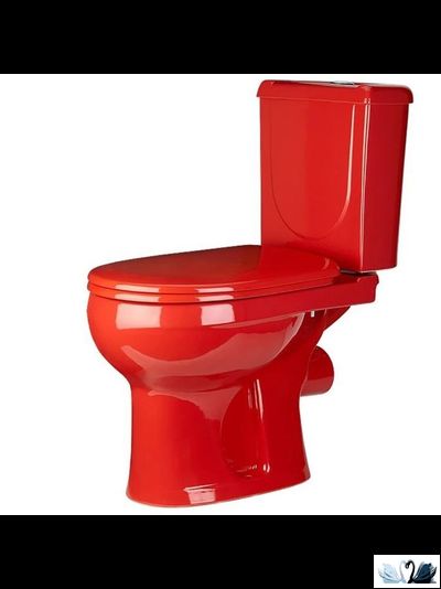Унитаз с бачком Оскольская керамика Ирида, красный, Стандарт (сиденье арматура) в магазине Marysя