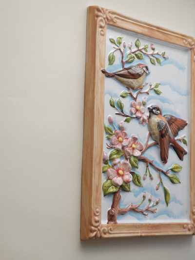 Воробьи (панно)