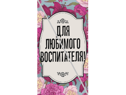 Наклейка Воспитателю №2 6,5х12см