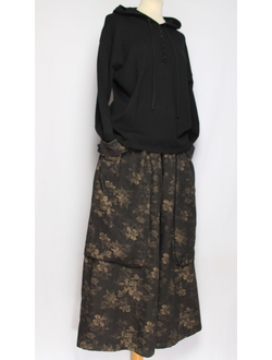 Джемпер ХЛОПОК "Капюшон мелкие пуговки" черный, белый  до р.50