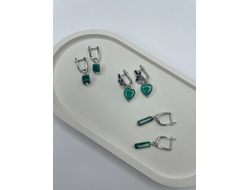 Серьги малахит. Разные формы