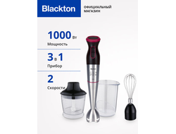 Блендер погружной Blackton Bt HB1033SS Черный-Красный 1000Вт, 2 скорости,
