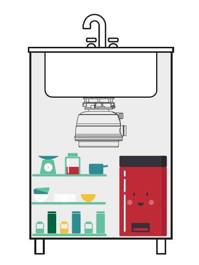 Сверхкомпактный измельчитель пищевых отходов STATUS  NEXT 200 Compact