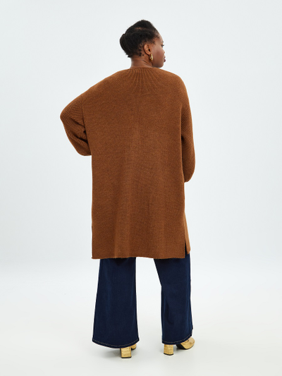 Вязаный кардиган с манжетами-резинкой