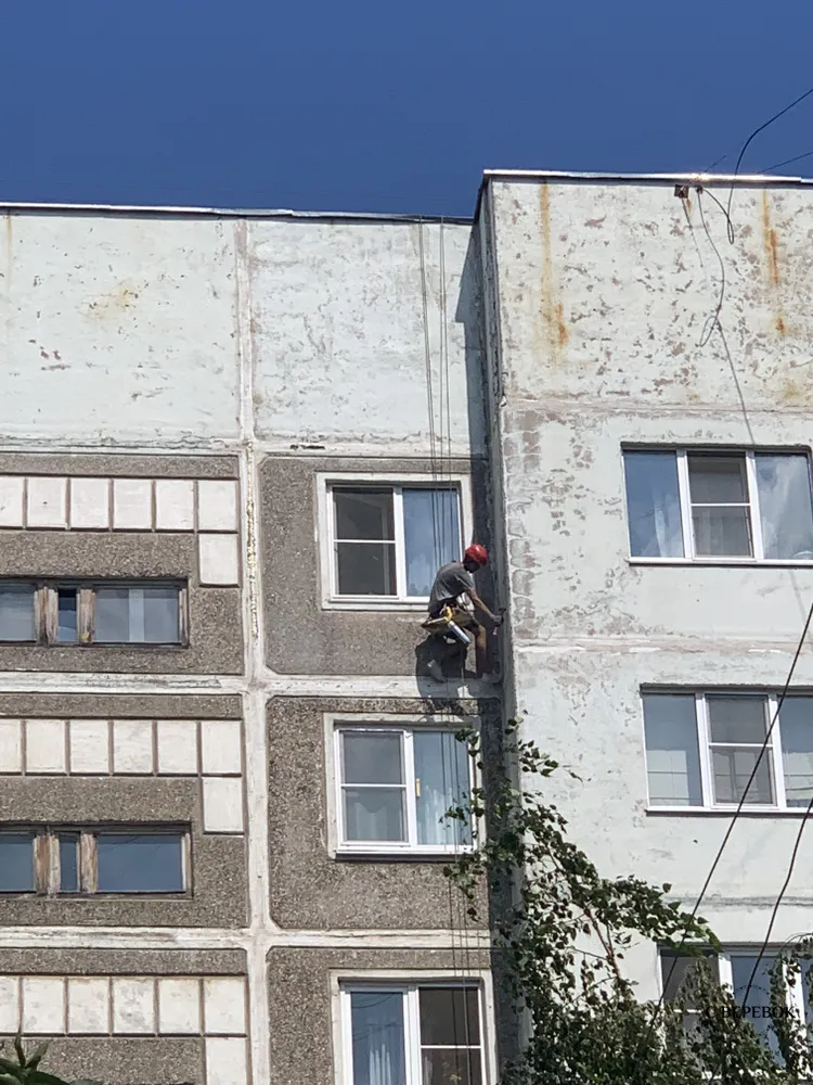 Вскрытие полости шва от старого утеплителя