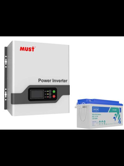 Комплект ИБП на основе инвертора Must EP21-0612 PRO и аккумулятора гелиевого Vektor GEL 12-150 (1 шт.)
