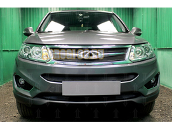 Защита радиатора Chery Tiggo 5 2014-2016 black низ