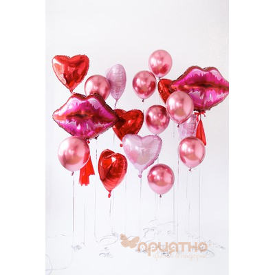 Сет из воздушных шаров "Поцелуй"