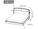Кровать "Sinkro" 160х200 см (экокожа Nabuk 12)