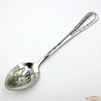 Металлическая сувенирная ложка «Медведь» Новосибирск