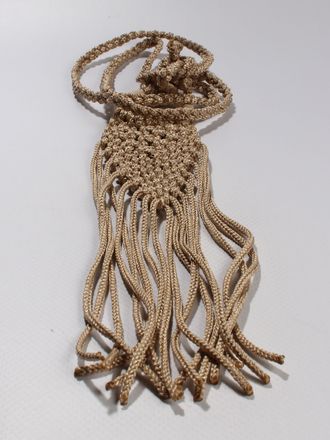 Подвеска Бохо макраме "Бахрома" т.бежевая