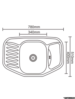 Мойка для кухни из нержавеющей стали LEDEME L97851B глянцевая