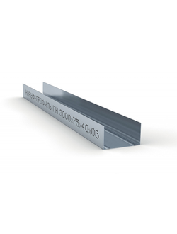 Профиль Кнауф UW 75х40х0,6мм 3м ПН для гипсокартона