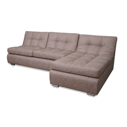 Угловой диван с оттоманкой НПБ бежевый с антивандальным покрытием