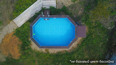 Деревянный бассейн "Вилюй" 350 х 250 х 115 см Кристалл